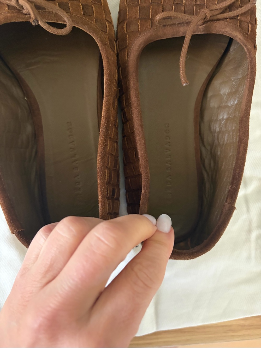 Freda Salvador Jada toffee woven suede size 8 - Picture 7 of 11